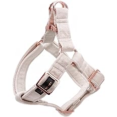 Aring Velvet Dog Harness S white