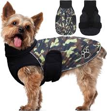 Alagirls Winter Dog Coat Star Camouflage Large