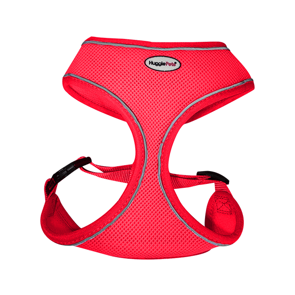 HugglePets Air Mesh Xsmall Red Dog Harness