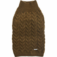 Blueberry Pet  Fuzzy Knit Dog Pullover Olive Green