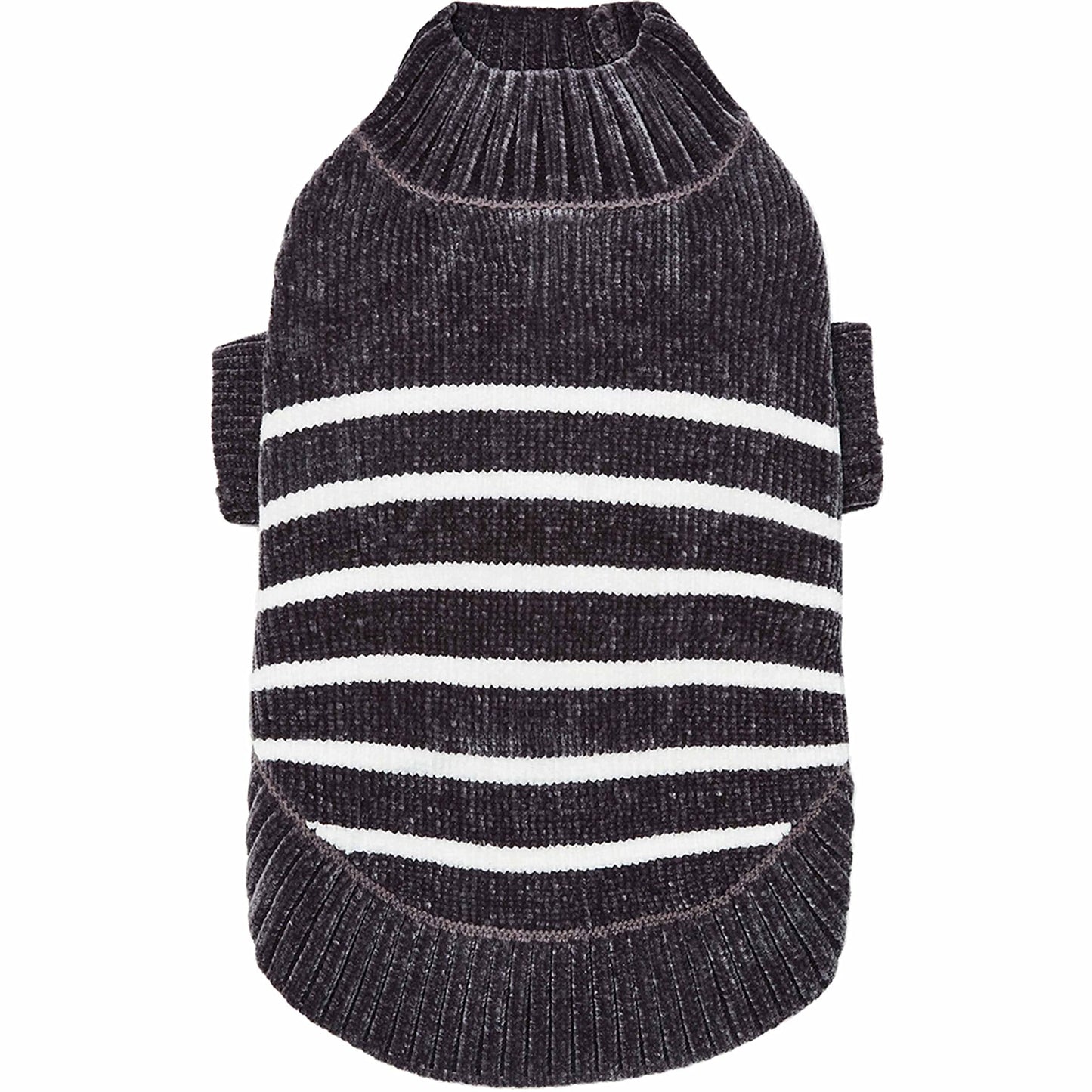 Blueberry Pet Striped Dog Jumper Grey 18"/46cm.