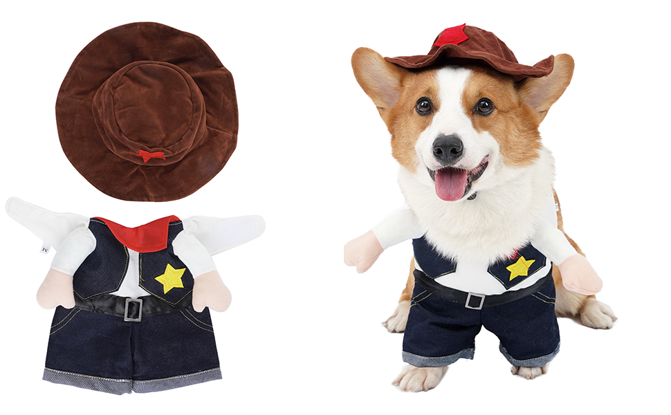 Filhome Pet Cowboy Dog/Cat Costume M