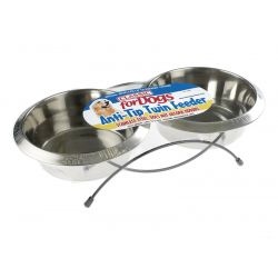 CLASSIC Twin Feed & Dishes, Double Dog Bowls