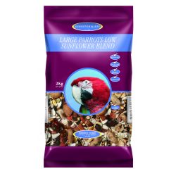 Johnson & Jeff Low Sunflower Mix for Large Parrots 2kg. Parrot Food