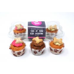 Barking Bakery Woofin Mini Iced Trio Dog Treat Cake 38g,