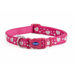 Ancol Fashion Dog Collar Pink Hearts