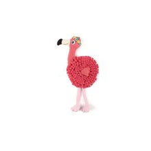Coolpet Flamingo Snuffle Mat for Dogs – Interactive Treat & Enrichment Toy - Pink flamingo toy with a colorful flower on its head against a white background