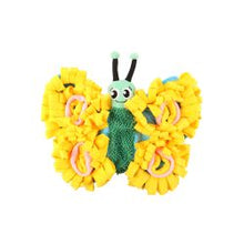 Coolpet Butterfly Snuffle Mat for Dogs – Interactive Treat & Enrichment Toy - Toy butterfly with yellow wings and green body on a white background