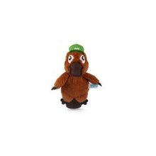Coolpet Phil the Groundhog Soft Dog Toy – Squeaky & Crinkle Plush Dog Toy A plush toy resembling a groundhog with a green hat.
