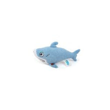 Coolpet Nipper the Shark Dog Toy – Plush Dog Toy with Bottle Crunch Fun Blue plush shark toy on a white background