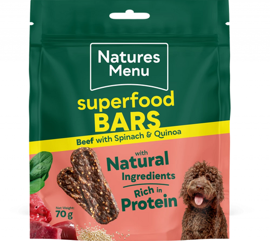 Country Hunter Superfood Bars Beef 70g. Dog Treats