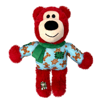 KONG Holiday Wild Knots Bear Dog Toy Red Sm/Md