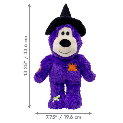 KONG Halloween Wild Knots Witch Bear. Dog Toy Purple Md/Lg