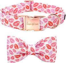 CLEARANCE - Unique Style Paws Hot Lips Dog Collar & Bow Tie S