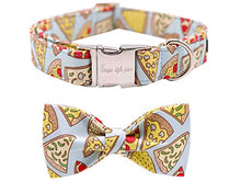 CLEARANCE - Unique Style Paws Pizza Dog Collar & Bow Tie XL