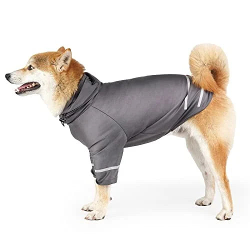 CLEARANCE - HEYWEAN Reflective Dog t-Shirt/Outdoor Dog Hoodie XL grey