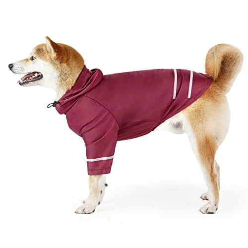 CLEARANCE - HEYWEAN Reflective Dog T Shirt/Outdoor Dog Hoodie XXS purple