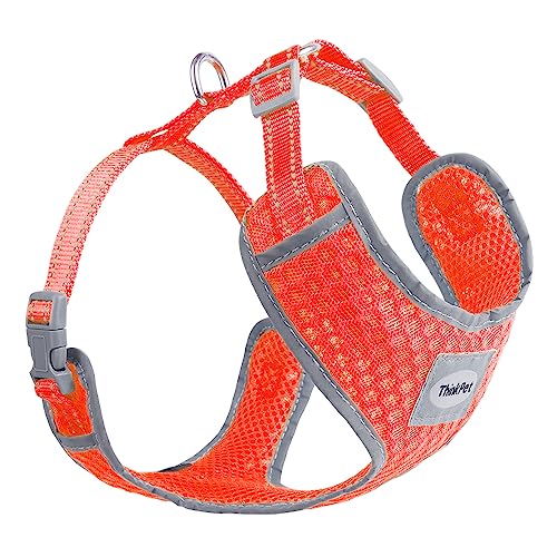 Thinkpet Breathable Soft Mesh Dog Harness orange