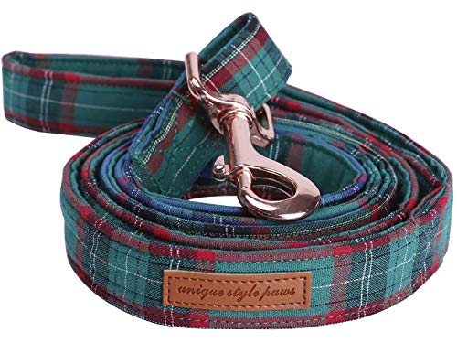 CLEARANCE - Unique Style Paws Green Tartan Dog Lead XS