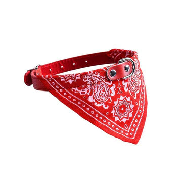 Dog Collar with Triangle Bandana Scarf various colours
