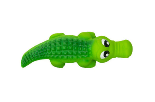 Squeaky Crocodile/Alligator Dog Toy 19cm. various colours