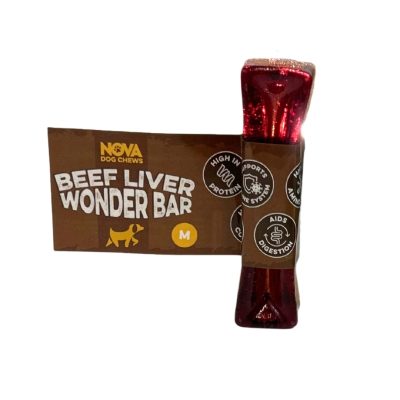 Nova Wonder Bar Beef Liver Dog Chew - Medium