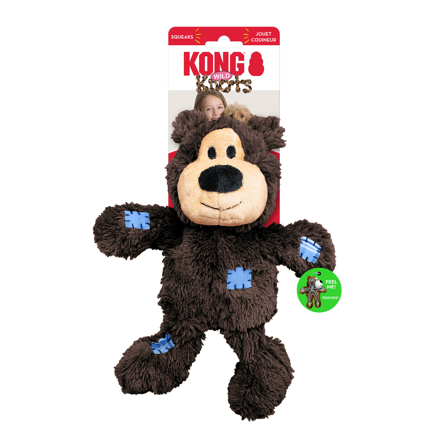 KONG Wild Knots Bear Dog Toy – Assorted – Medium/Large