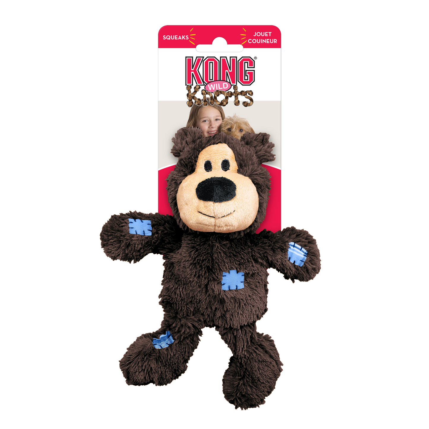 KONG Wild Knots Bear Dog Toy – Assorted – Small/Medium
