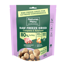Natures Menu Complete Freeze Dried Dog Food 120g. Turkey