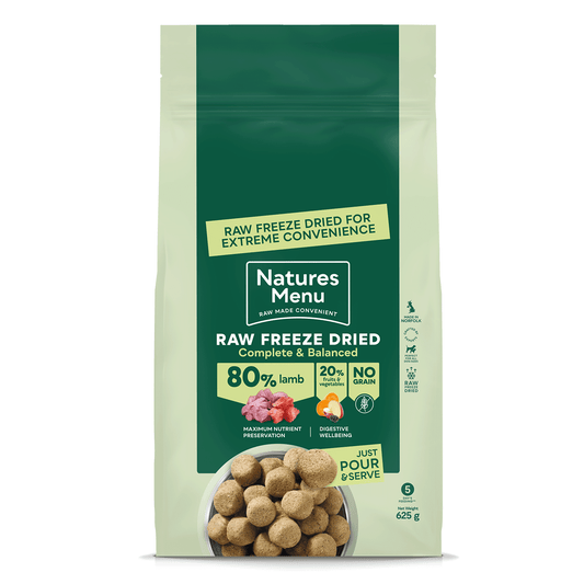 Natures Menu Raw Freeze Dried 625g. Lamb Dog Food