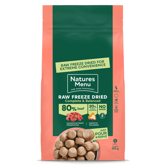 Natures Menu Raw Freeze Dried 625g. Beef Dog Food