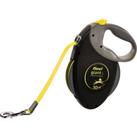 Flexi GIANT PROFESSIONAL Black/Neon Tape Dog Lead 10m L Max 50kg