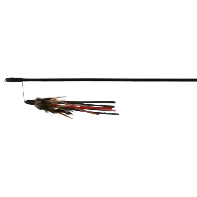 Trixie Playing Rod Cat toy With Leather Straps/Feathers 50cm