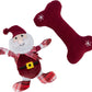 Trixie Christmas Gift Set Bone & Santa Dog Toys 30cm.
