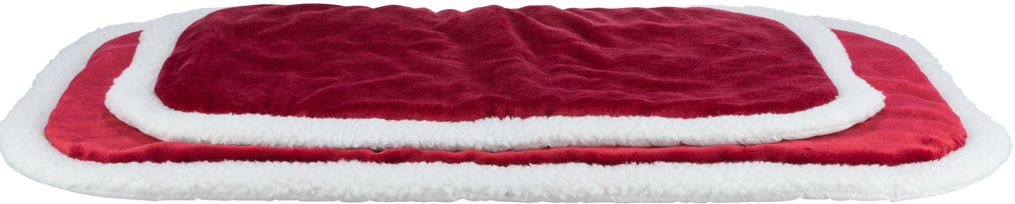 Trixie Christmas Bed Nevio, Oval 75x47cm. white/red