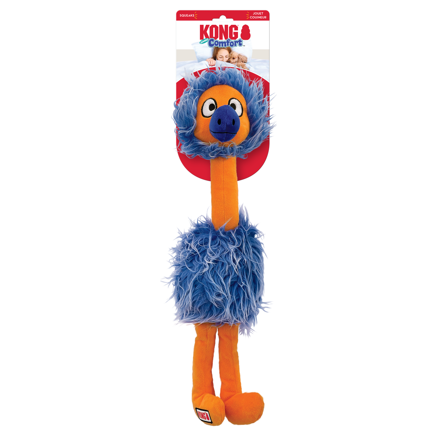 KONG Comfort Jumbo Bird Dog Toy – Assorted – XL