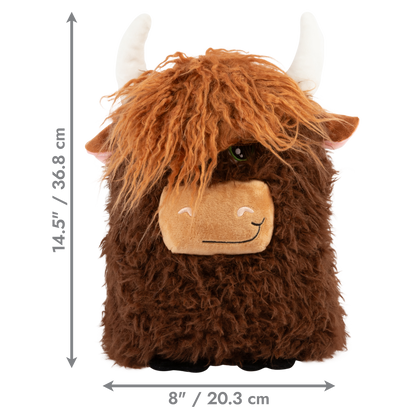 KONG Comfort Jumbo Highland Cow Dog Toy – Assorted – XL