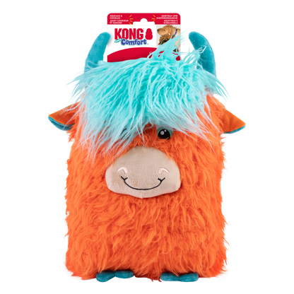 KONG Comfort Jumbo Highland Cow Dog Toy – Assorted – XL