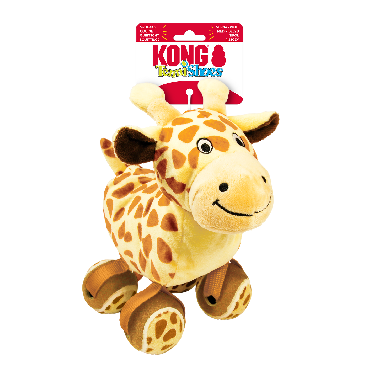 KONG TenniShoes Giraffe Dog Toy - Large