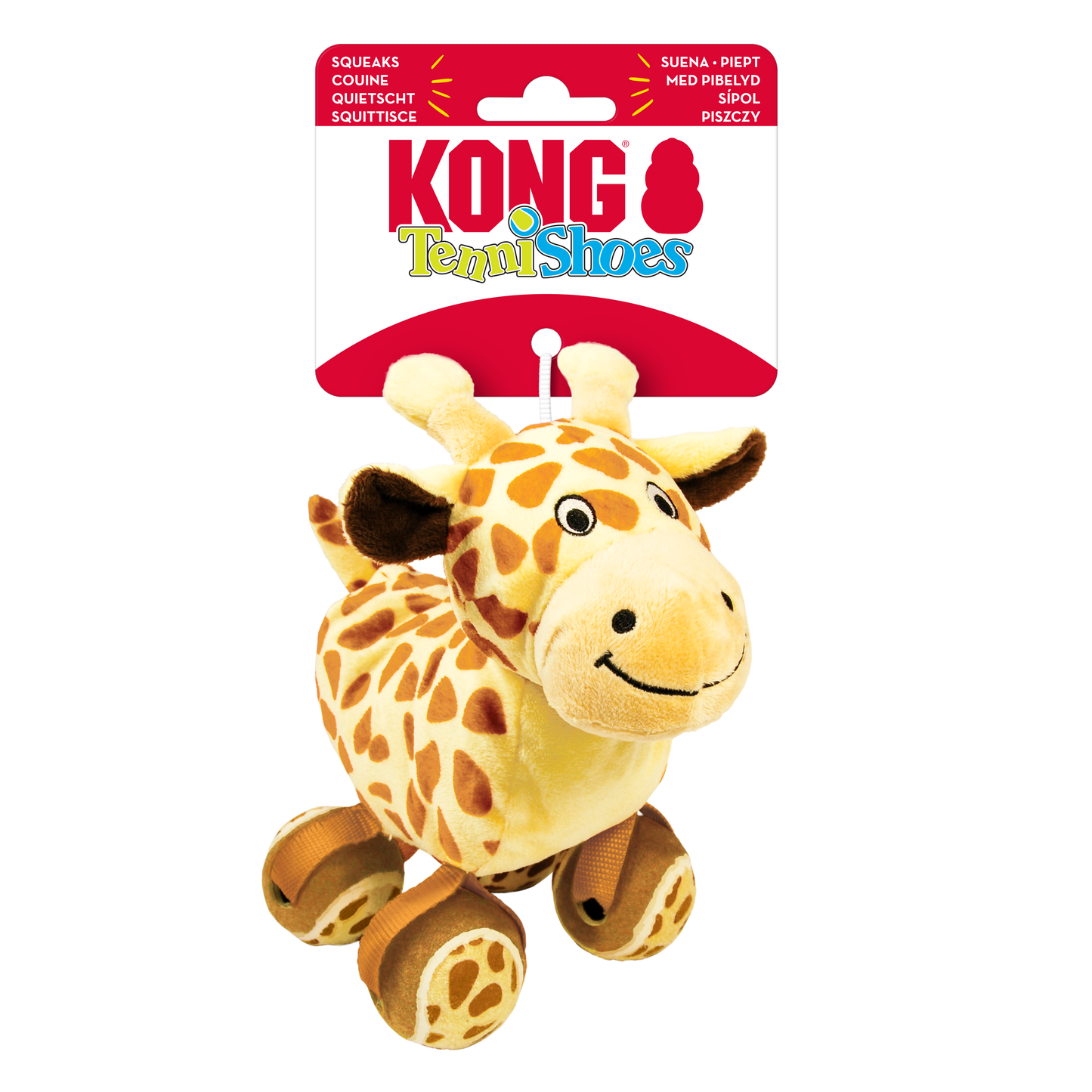 KONG TenniShoes Giraffe Dog Toy - Small