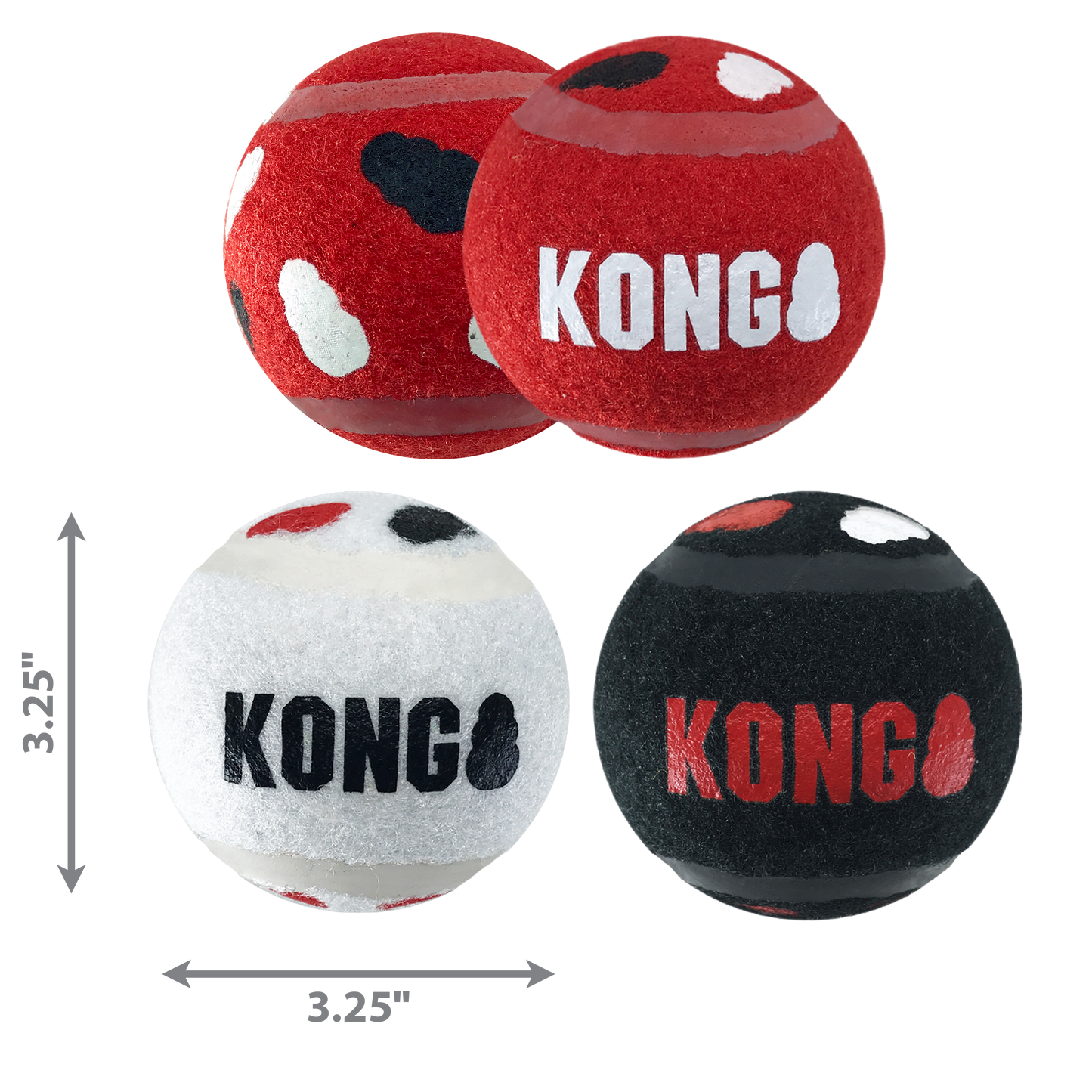 KONG Signature Sport Balls Dog Toy – 2 Pack – Large