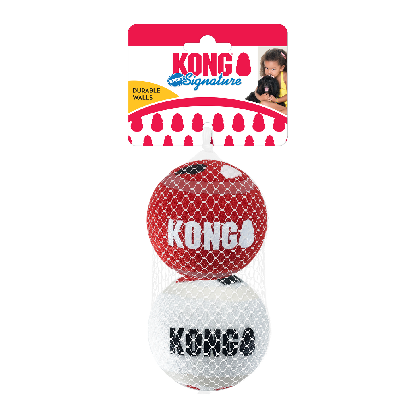 KONG Signature Sport Balls Dog Toy – 2 Pack – Large