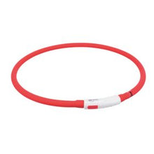 Trixie USB Flash Light Ring Dog Safety Collar red