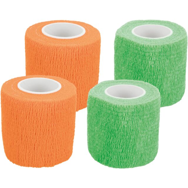 Trixie Bandages with Bitter Substance, self adhesive 5cm/4.5m 4pack assorted colours