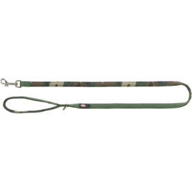 Trixie Premium Dog Lead, Neoprene Padded, M-L 1.00m/20mm. camouflage/forest green