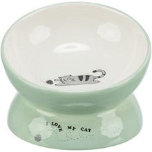 Trixie Ceramic Cat Bowl, Sage/White 0,15l/13cm
