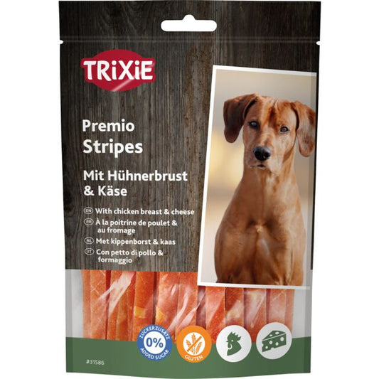 Trixie Premio Stripes With Chicken Breast & Cheese For Dogs 100g