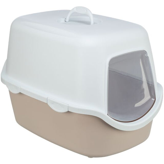 Trixie Vico Cat Litter Tray with Hood 40x40x56cm. blush/white