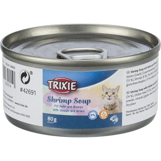 Trixie Shrimp Soup Cat Food with Shrimp & Chicken 80g.  Cat Treat