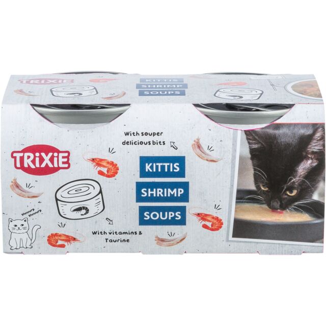 Trixie Kittis Shrimp Soup Cat Food 4x80g.